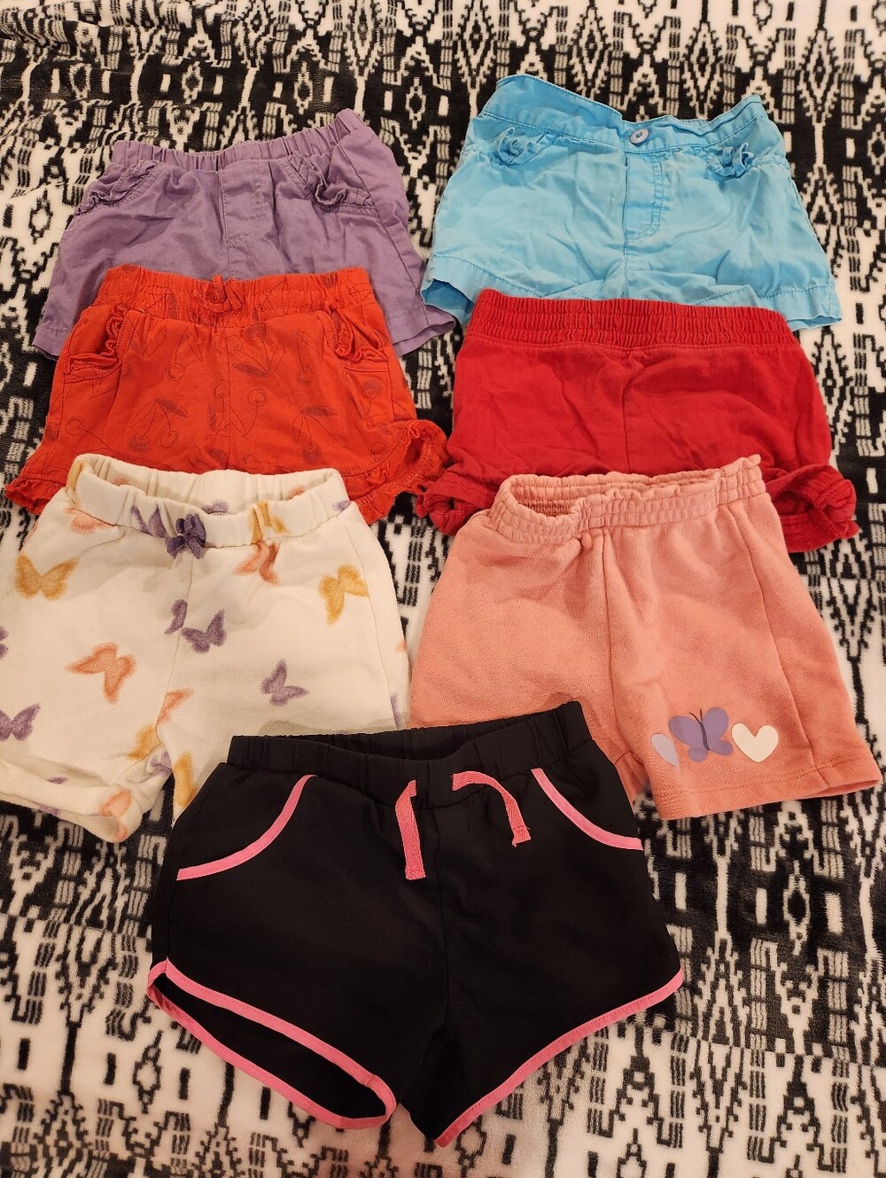 Girl's Mixed Color & Brand Summer Shorts Bundle, Size 3T